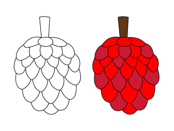 A Customizable Custard Apple Graphic for Brand Identity