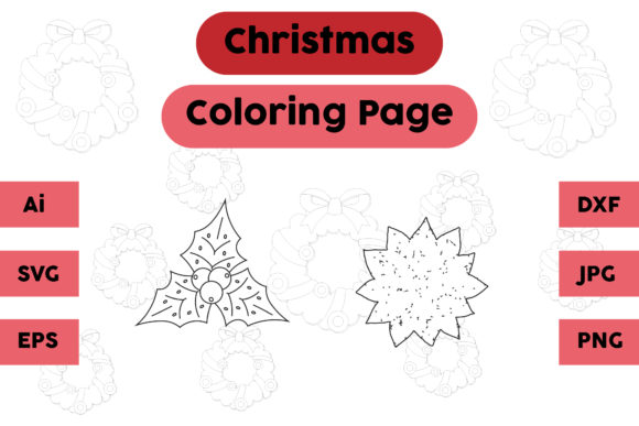 A Design Review: Christmas Coloring Page Decorations Sets for Editorial Graphics