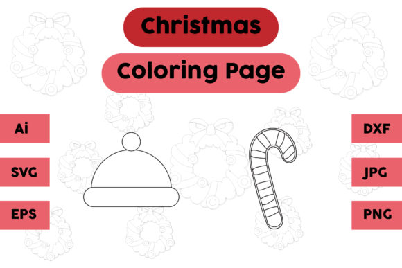 A Designer's Review: The Christmas Hat & Candy Coloring Page
