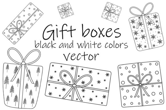 A Designer’s Practical Look at Gift Boxes Black and White Coloring