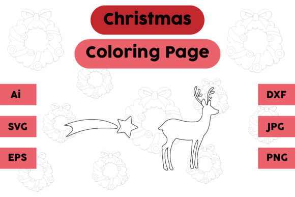 A Festive Star Deer Design Asset for Seasonal Graphics & Content