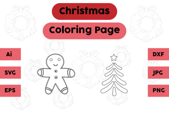 A Gingerbread Christmas: Graphics for Coloring Pages & Handmade Festivities
