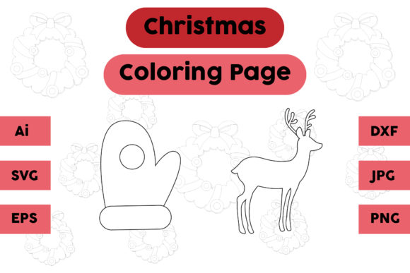 A Graphic Designer's Review of Christmas Coloring Page Glove Deer Set 1