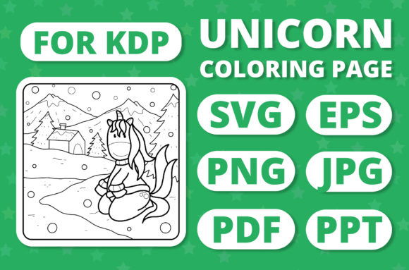 A Professional Review of the KDP Unicorns Seasons Coloring Page Graphic Asset