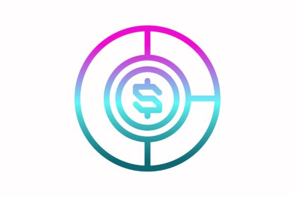A Rainbow Pie Chart Icon for Modern Business Graphics