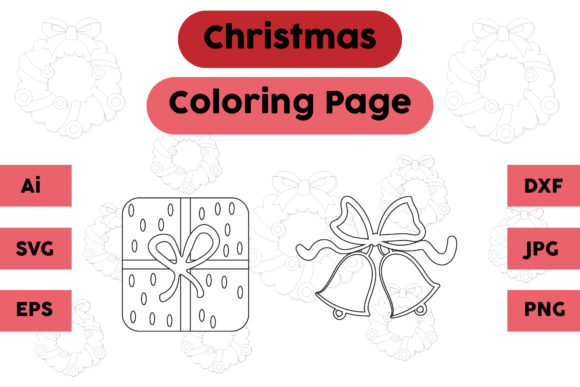 A Real Designer's Review: Christmas Coloring Page Gift Bell Set