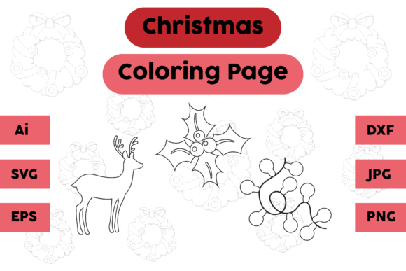 Christmas Coloring Page Deer Plum Set: A Designer’s Review for Local Business Graphics