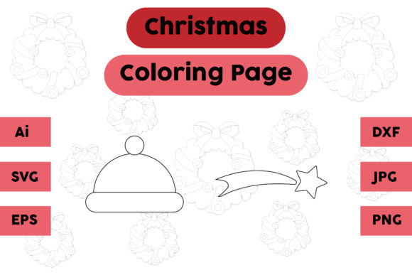 Christmas Coloring Page Hat Star Set: A Graphic Designer's Review for Local Business