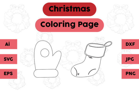 Crafting Cozy Christmas Graphics: The Glove & Sock Coloring Pages