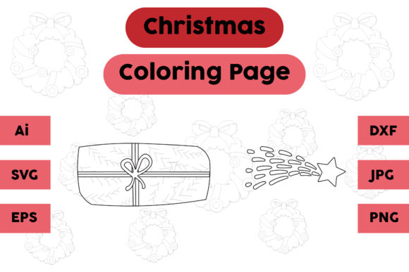Crafting with Christmas Gift Star Graphics & Coloring Pages