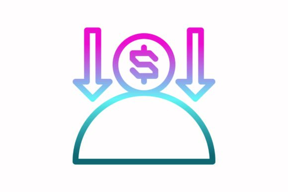 Evaluating the Loss Money Rainbow Coloring Icon for Embroidery