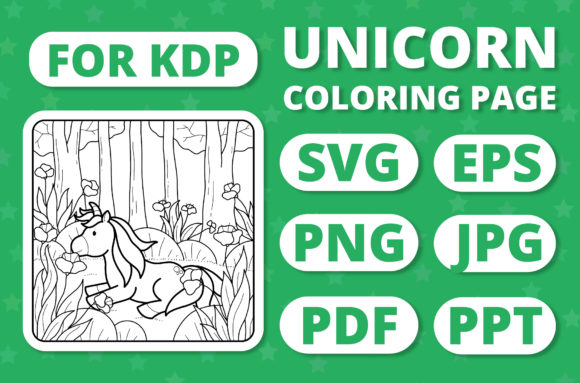 Reviewing KDP Unicorns Seasons Coloring Page 1 as a Brand Design Asset